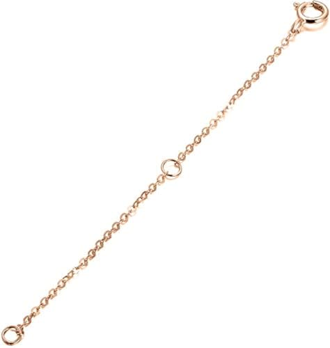 Image of 14K Gold Chain Extender for Women, Yellow Gold /White Gold /Rose Gold Adjustable Gold Necklace Anklet EXtension Chain, Available in 2 /3 /4 Inch