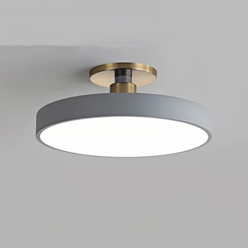 Lampe de plafond ronde LED macaron créative à diffusion lumineuse homogène