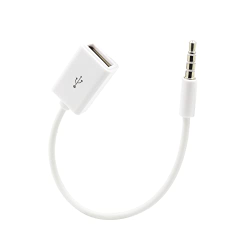 KieTeiiK Câble convertisseur 3,5 mm mâle vers USB femelle USB vers câble auxiliaire 3,5 mm pour appareils avec adaptateur AUX USB vers 3,5 mm