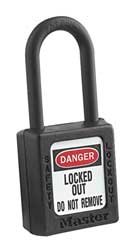 Lockout Padlock, KA, Black, 1/4In. Dia.
