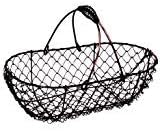 EggBaskets Small Wire Egg Basket, Wire Mesh Chicken Egg Gathering Basket, Vintage Style Liam, Copper