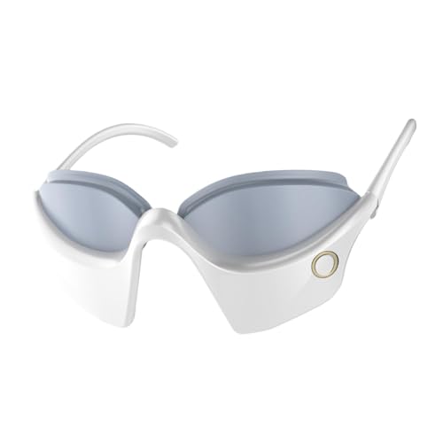 Masserande ögonmask, ögonskyddsglas uppvärmd massageapparat – uppladdningsbar skönhetsenhet sömnmaskering, 360 graders skuggning massage för trötthet avlastning