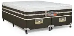 Cama Box + Colchão Castor King Silver Star Air One Face Tecnopedic 193x203x59cm