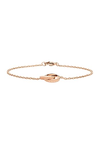 Image of Daniel Wellington Elan Unity Chain Bracelet - 316L Stainless Steel, Interlocking Double Circle Bracelet for Women & Men
