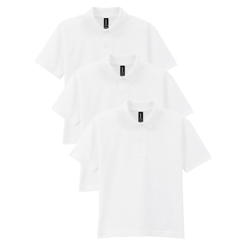 Image of Gildan Kids' DryBlend Short Sleeve Polo, Style G8800b, 3-Pack
