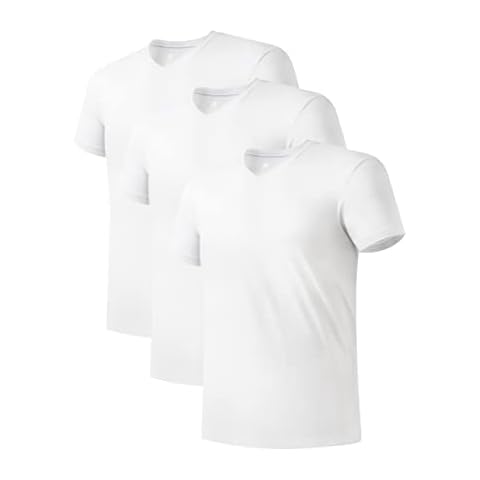 DAVID ARCHY Camisetas Interiores de Fibra de Bambú con Cuello en V para Hombre Cover