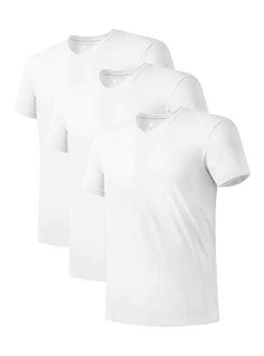 DAVID ARCHY Men's Bamboo Rayon V-Neck Vest 3 Pack