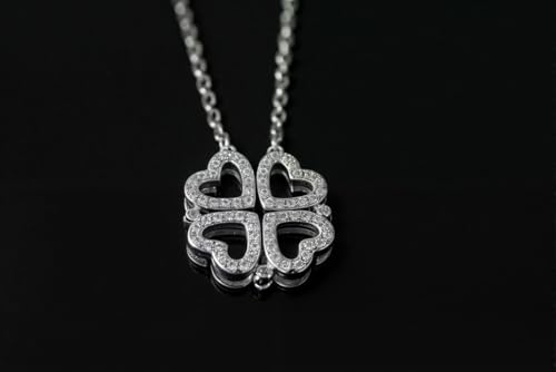 Silver Chest 925 Silver Pendant for Women and Girls with Silver Chain | Stylish Silver Necklace with AAA Cubic Zirconia stones