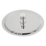 Soffione doccia grande rotondo o quadrato da 20,3 cm, con getto a pioggia, struttura in acciaio inox cromato, per montaggio a parete o a soffitto, in acciaio inossidabile 304 con attacco G1/2 (rotondo