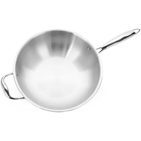 Vinod Titanium Triply Stainless Steel Wok Cover