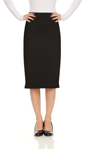 Baby'O Made in The USA Women's Pencil Skirt | Knee Length Pencil Skirt | Tailored Fit Bodycon Stretch Modest Pencil Skirts