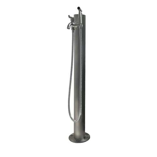 Colonne d'eau de jardin, fontaine à double sortie pour extérieur, fontaine de jardin de 95 cm avec robinet, décoration extérieure élégante pour cour et terrasse, et élégante (95 x 4,5 cm)