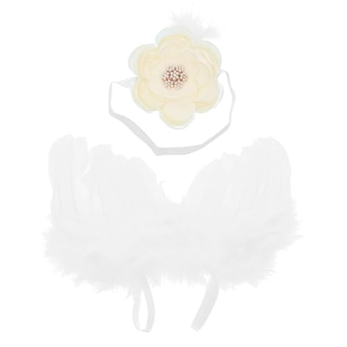 MUELODSIC Disfraz de Ñiño para Fotos Alas de Ángel Suaves y Cómodas Conjunto 2 Piezas para Fotografía Infantil Accesorios Creativos para Sesión Fotográfica de Recién Nacido