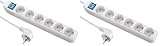 Electraline 59663, Steckdosenleiste 6-Fach mit Schalter, Kabel 1,5m /...