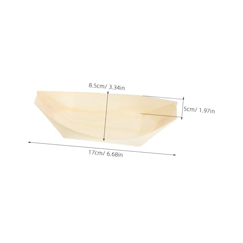 Botes de sushi de madera 6 pulgadas x100 Beaupretty miniatura 2