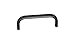 Kipp 06918-250051 Aluminum Oval Pull Handle with M5 Internal Thread, Matt Black Anodized Finish, 258 mm Length, Metric, 40 mm Height
