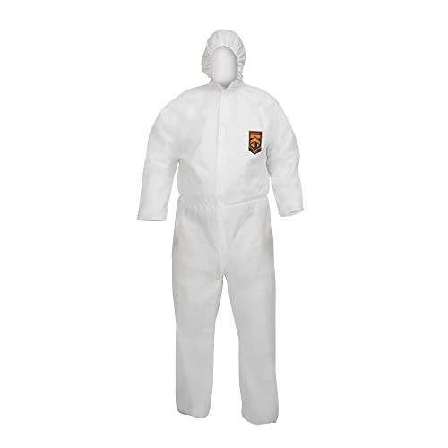 KleenGuard A30 flüssigkeitsdichter und partikeldichter Schutzanzug 98004 – weiß, XL, 1x25 (insgesamt 25 Stück)