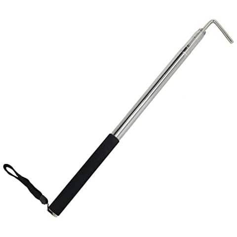 scottchen PRO RV Awning Rod Opener Easy Reach Telescopic Puller 13-3/4" to 44-3/4" Stainless Steel Silver & Black - 1pack Cover