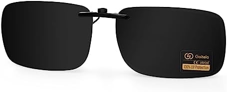 Goiteia Polarized Clip On Sunglasses Over Prescription Glasses Men Women,Compact Fit