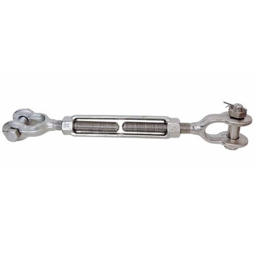 Tensores Quijada de acero inoxidable T316 5/16" x 4-1/2" forjado en caliente, capacidad de carga 800 lb, para uso marino y cables miniatura 1