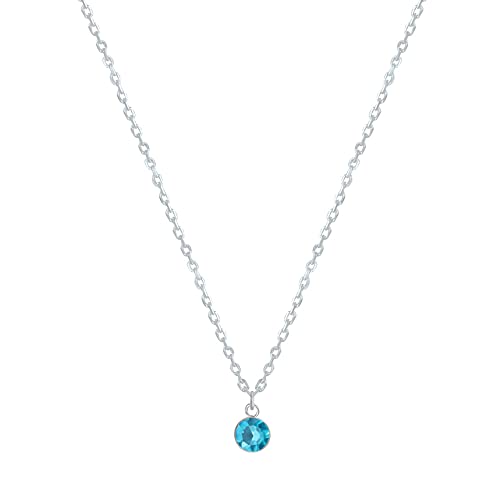 LES POULETTES BIJOUX - Collier Chaine Argent et Strass - Turquoise