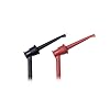 Mini Grabber Test Clip with 2MM Banana Jack, 2 PCS Multimeter Test Lead Hooks Clips Push on Test Probe Electronic Testing IC Grabber