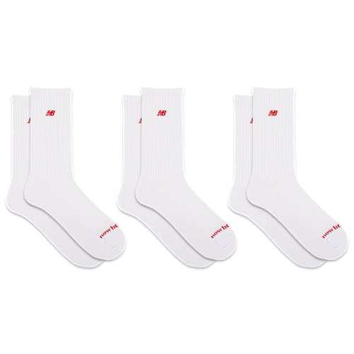 New Balance Meias unissex masculinas e femininas de algodão orgânico - 3 pares - suporte de arco, Lo