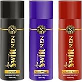 Swift Men Deodorant Body Spray, Pack of 3, Cool Wave, Dark Affair and Seductive Appeal, 175ml Each, Long Lasting Freshness-image-41