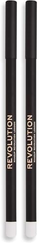 Image of Makeup Revolution Kohl Pencil Eyeliner (White)| Waterproof Makeup For Day to Night| Twist Up Pencil - Waterproof, Smudge Proof & Long Lasting Eye Makeup-1g (Pack of 2)