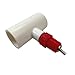 Backyard Barnyard PVC Tee Fittings for Automatic Poultry and Rabbit Watering Systems Schedule 40 PVC 1/2
