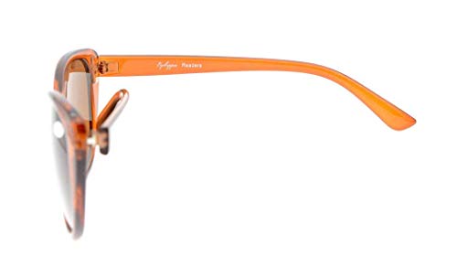 Image of Eyekepper Cat-eye Style Womens Bifocal Sunglasses Brown Lens +3.0