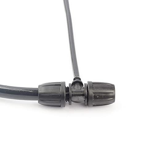 Raccordo di raccordo 50 pezzi da 8/11 mm a 4/7 mm con dado di bloccaggio per tubo da giardino, raccordo di riduzione filettato a T, parti del sistema di irrigazione a goccia micro, raccordi (diametr