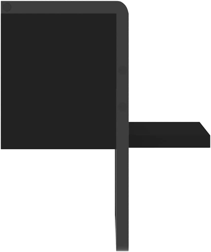 Modern Floating Wall Shelf, Black Engineered Wood, 7.9x9.8x11.8in, Compact Storage for Living Room, Bathroom, Bedroom Decor