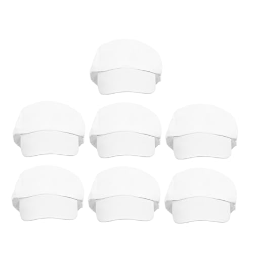 Casquette à peindre en coton blanc pour enfant, lot de 7 chapeaux graffiti ajustables DIY