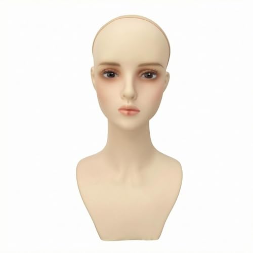 Xgdsnly Busto Cabeza-Hombros sin Decoración Cabeza Maniquí Práctica Maquillaje Expositor