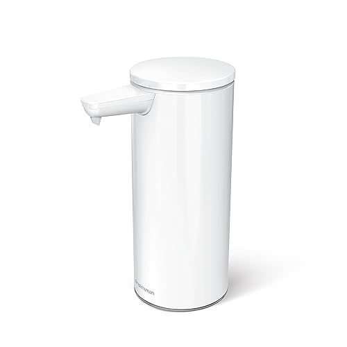 Simplehuman 9 Oz. Touch-Free Sensor Liquid Soap Pump Dispenser, White Stainless Steel #TOP16