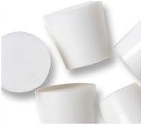 WidgetCo #4 White Silicone Rubber Stoppers, Rubber Plugs, Tapered, Industrial Grade (Qty 100)