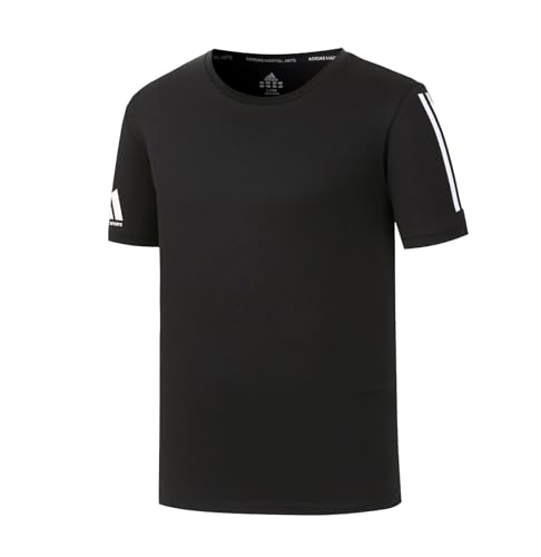 adidas Combat Sports 3 Stripes Performance Drifit T-Shirts and Shorts Set - 1x White, 1x Black T-Shirt & 1x Black Shorts4