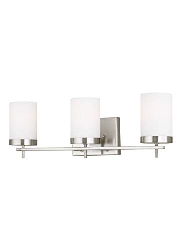 Black Friday - 80% OFF Sea Gull Lighting 4490303-962 Zire Wall/Bath Vanity Style Fixture, Three-Light, Brushed Nickel Big Sale Sea Gull Lighting 4490303-962 Zire Wall/Bath Vanity Style Fixture, Three-Light, Brushed Nickel