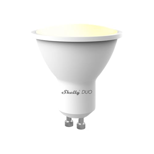 Shelly Duo Smart Home LED Bulb, dimmable GU10, digital remote control via app & Wi-Fi, compatible with Alexa & Google Home, WiFi, 5W, 100-240V AC, 400LM, energy-saving, warm white & cool white Shelly Duo Smart Home LED Bulb, dimmable GU10, digital remote control via app & Wi-Fi, compatible with Alexa & Google Home, WiFi, 5W, 100-240V AC, 400LM, energy-saving, warm white & cool white