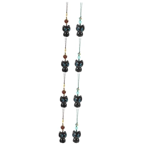 Porte-clés rétro pendentif chat de style chinois traditionnel