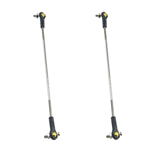 Gracilaria 2PCS RC Toy Push Rod Adjustable Tie Rods Ball Head Joint Servo Linkage Link Rod for RC Airplane Helicopter Car Boat DIY Model Toy Parts (M2x150mm)