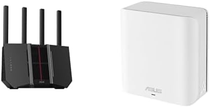 Bundle of ASUS RT-BE92U Tri-Band WiFi 7 Router, Subscription-Free Network Security & Comprehensive VPN Features + ZenWiFi BD4 1-Pack Dual-Band WiFi 7 Mesh, 2450 sq. ft., Parental Controls Included