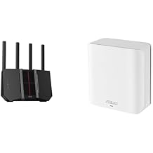 Bundle of ASUS RT-BE92U Tri-Band WiFi 7 Router, AiMesh Support, Subscription-Free Network Security & Comprehensive VPN Features + BD5 Dual-Band WiFi 7 Mesh, 2500 sq.ft, Parental Controls Included