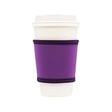MOXIE Cup Sleeves – Premium Insulated Reusable Cup Sleeve for Coffee, Tea & Cold Drinks – One size fits all (Purple)