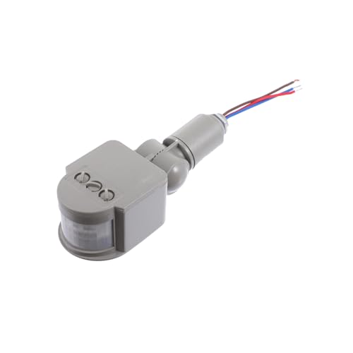 Anneome Luz de Pared Exterior con Detector Pir Infrarrojo Automático Sensor de Movimiento para Iluminación Escaleras y Exteriores Temporizador Voltaje Gris