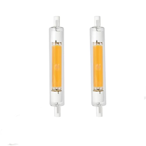 Aseoacc Ampoules LED R7S 118 mm Dimmable Blanc Chaud | 30 W Éclairage de Chantier Linéaire Double Culot R7s 118 mm Remplace les Ampoules Halogènes J118 T3 de 300 W, 3000 lm, 360°(lot de 2)