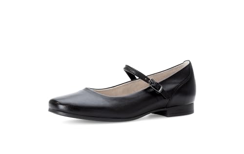 Gabor Damen Riemchenballerinas, Frauen Flats,Best Fitting,Abendschuhe,Slip-ons,spangenballerinas,Mary-Jane,Ballerinen,schwarz,40 EU / 6.5 UK