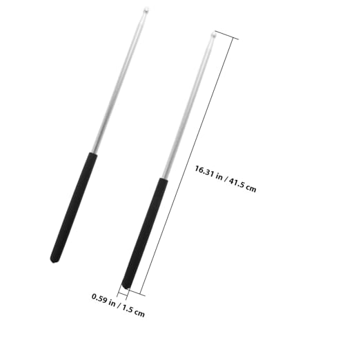 Baquetas de aluminio 5A para percusión, par plateado miniatura 2