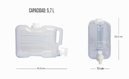 Miniatura 2 de Dispensador De Agua Fría Nevera Dispensador De Agua De: 3-3,8-4,2-5,7 Y 7,2 Litros A Elegir Garrafa Dispensadora De Agua Para Frigoríficos Libre De Bpa Dispensador Reutilizable Agua 5,7l